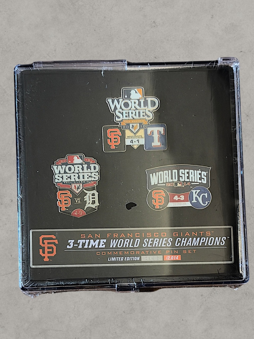 SF Giants 3X Commemorative Pin Set